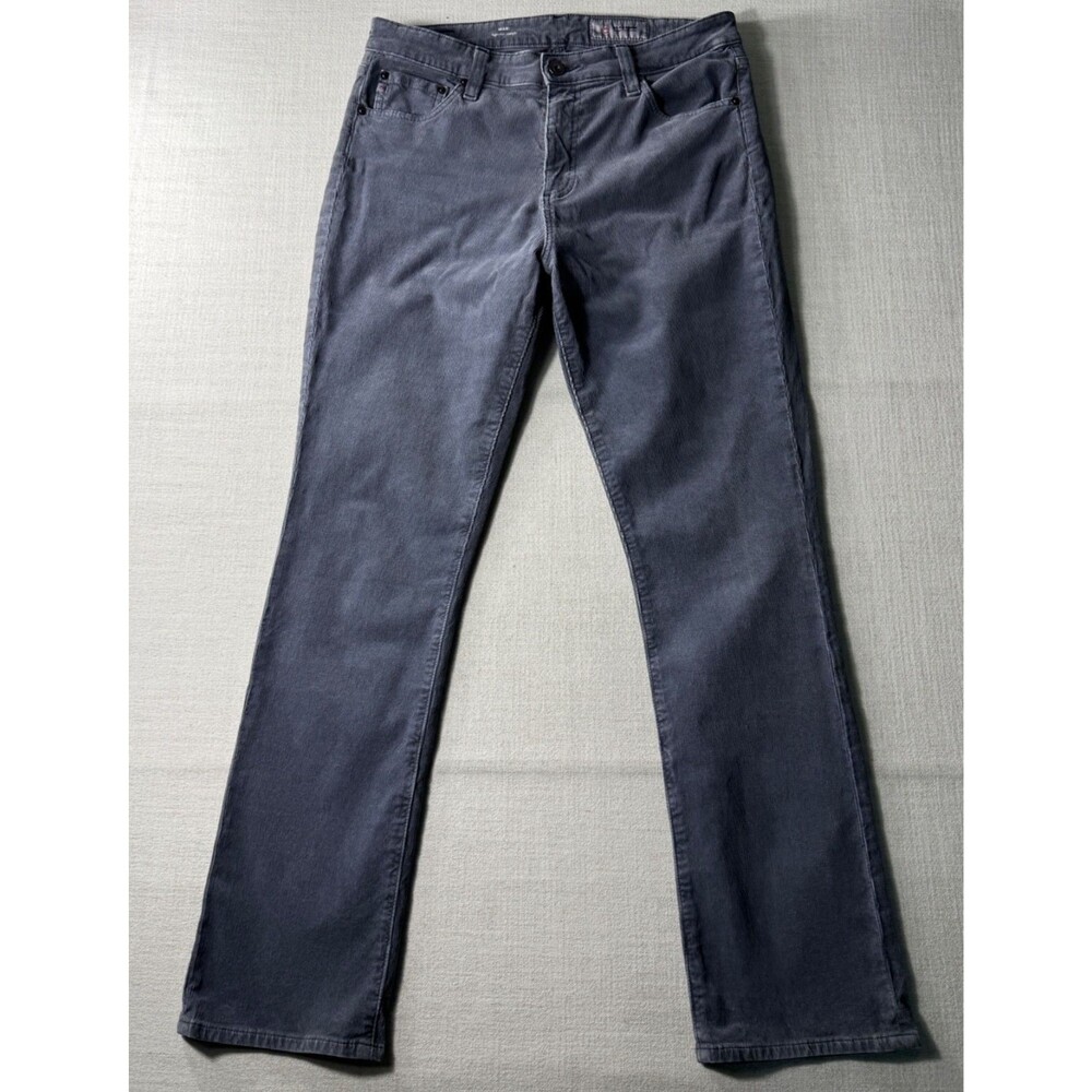 AG Adriano Goldschmied Women’s Mari High Rise Slim Straight Corduroy Grey 31R